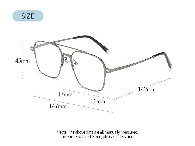 Metal 3 In 1 New Style Magnet Clip On Glasses Frame