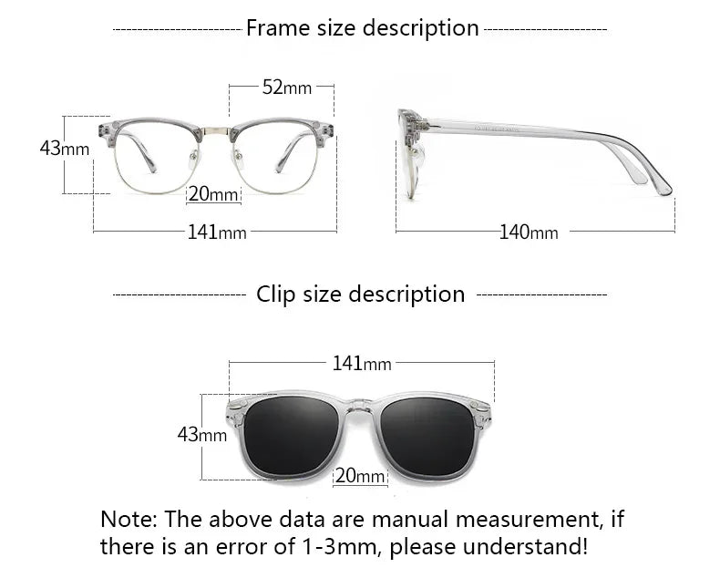 2218A Minding Transparent Grey White Frame 6 in 1