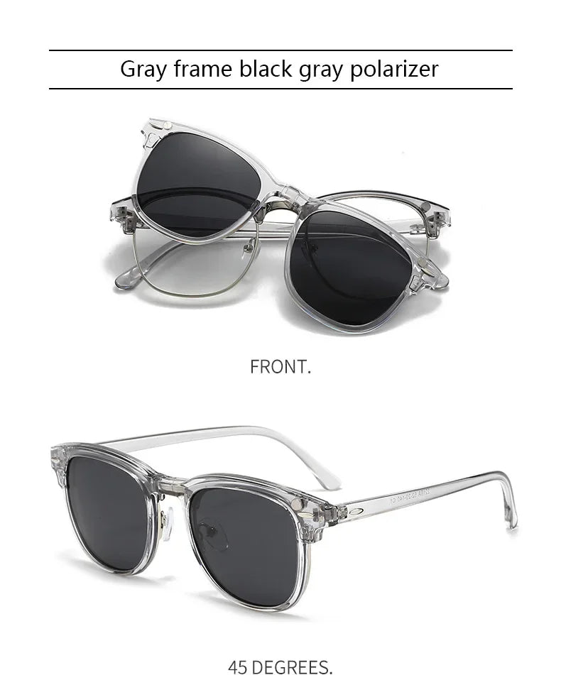 2218A Minding Transparent Grey White Frame 6 in 1