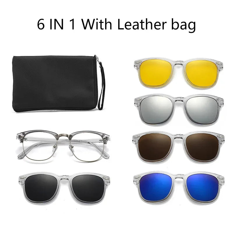 2218A Minding Transparent Grey White Frame 6 in 1