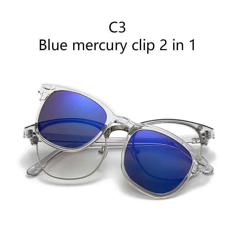 2218A Minding Transparent Grey White Frame 6 in 1
