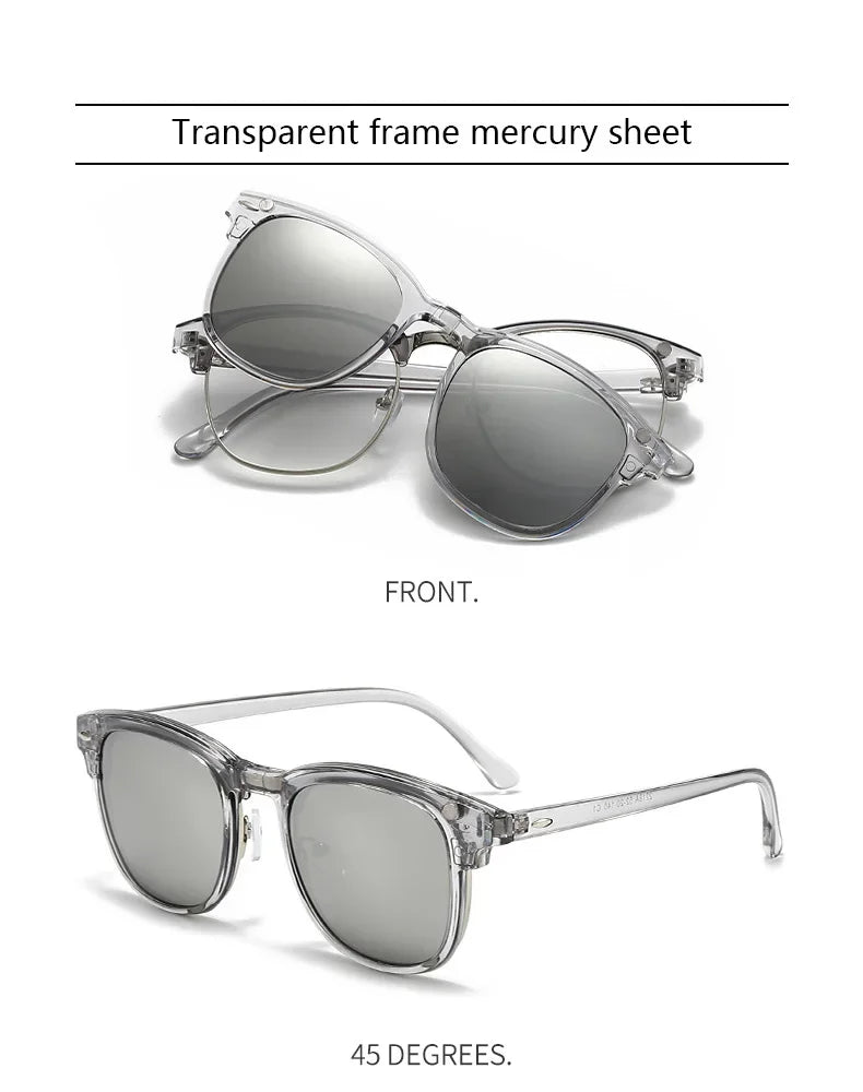 2218A Minding Transparent Grey White Frame 6 in 1