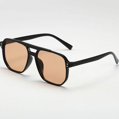 Women Men Square Sun Glasses Retro Polygon Sunglasses