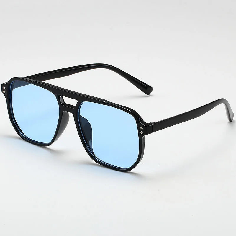 Women Men Square Sun Glasses Retro Polygon Sunglasses