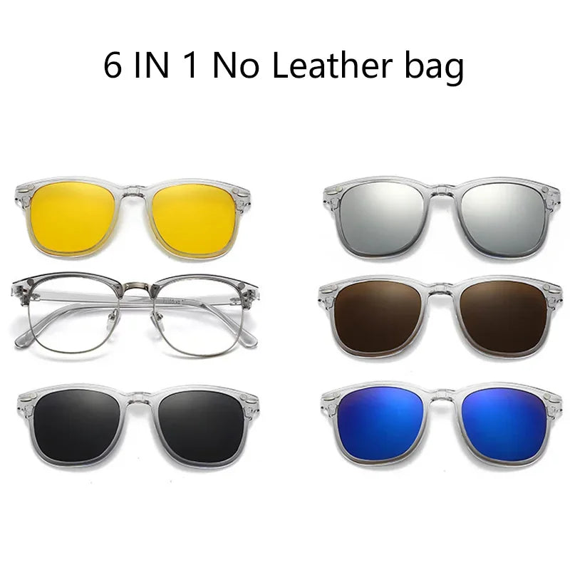 2218A Minding Transparent Grey White Frame 6 in 1