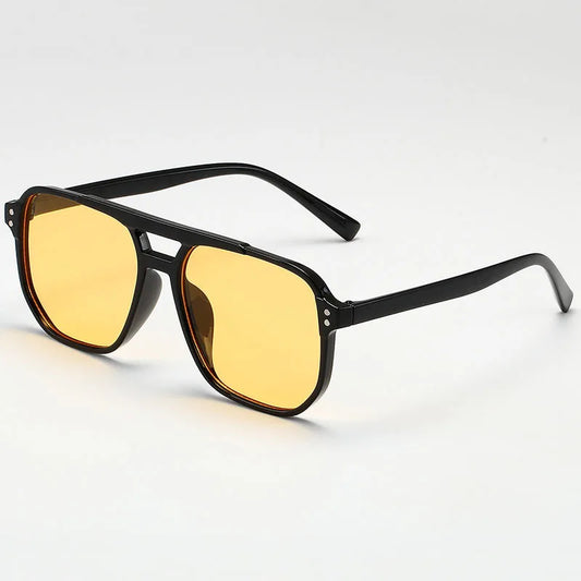 Women Men Square Sun Glasses Retro Polygon Sunglasses