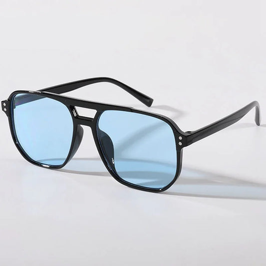 Women Men Square Sun Glasses Retro Polygon Sunglasses