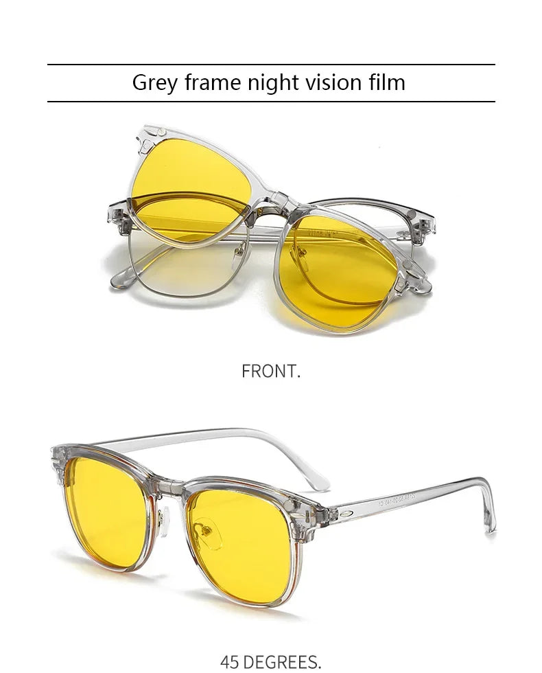 2218A Minding Transparent Grey White Frame 6 in 1