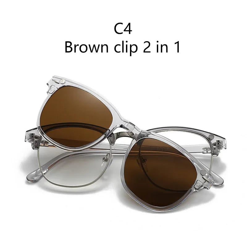 2218A Minding Transparent Grey White Frame 6 in 1